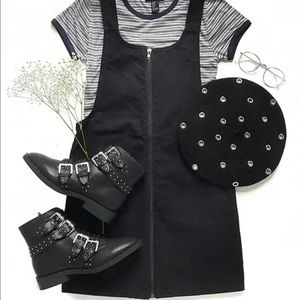 Denim overall dress